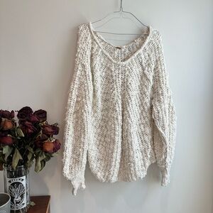 Wide neck free people summer sweater